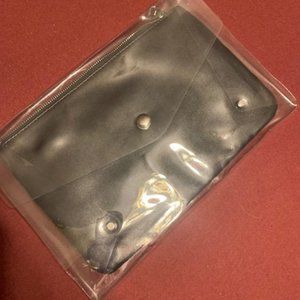 Forever 21 black and clear clutch